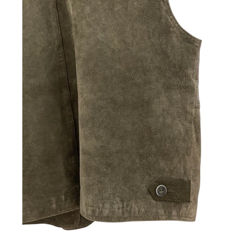 JLC 🔥Patchwork 🤑Vest Leather Wool Corduroy Y2K Forest Fairy 90s Vintage Grunge - Picture 7 of 9